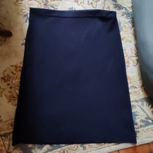 Brooks Brothers Woven Navy A-line Wool Skirt Sz M